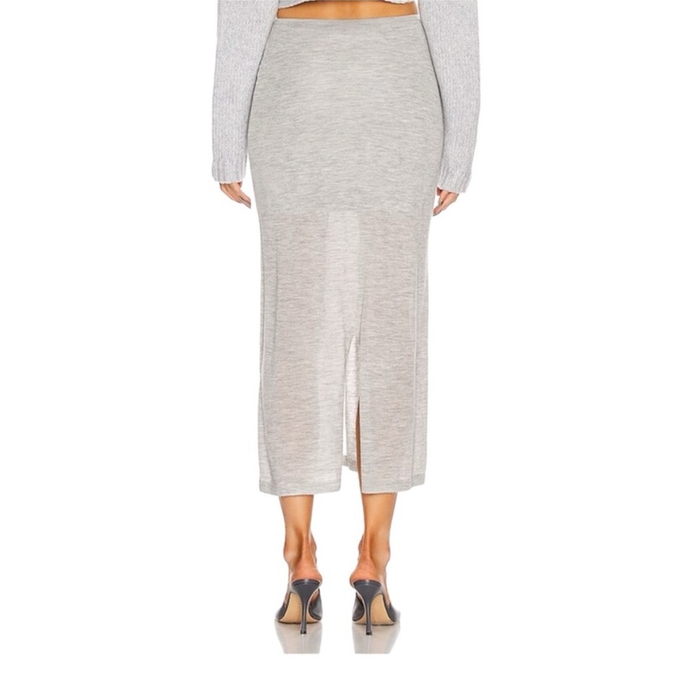 SABLYN Nina Midi Skirt Gray Small 100% Cashmere Size Small - Picture 5 of 16